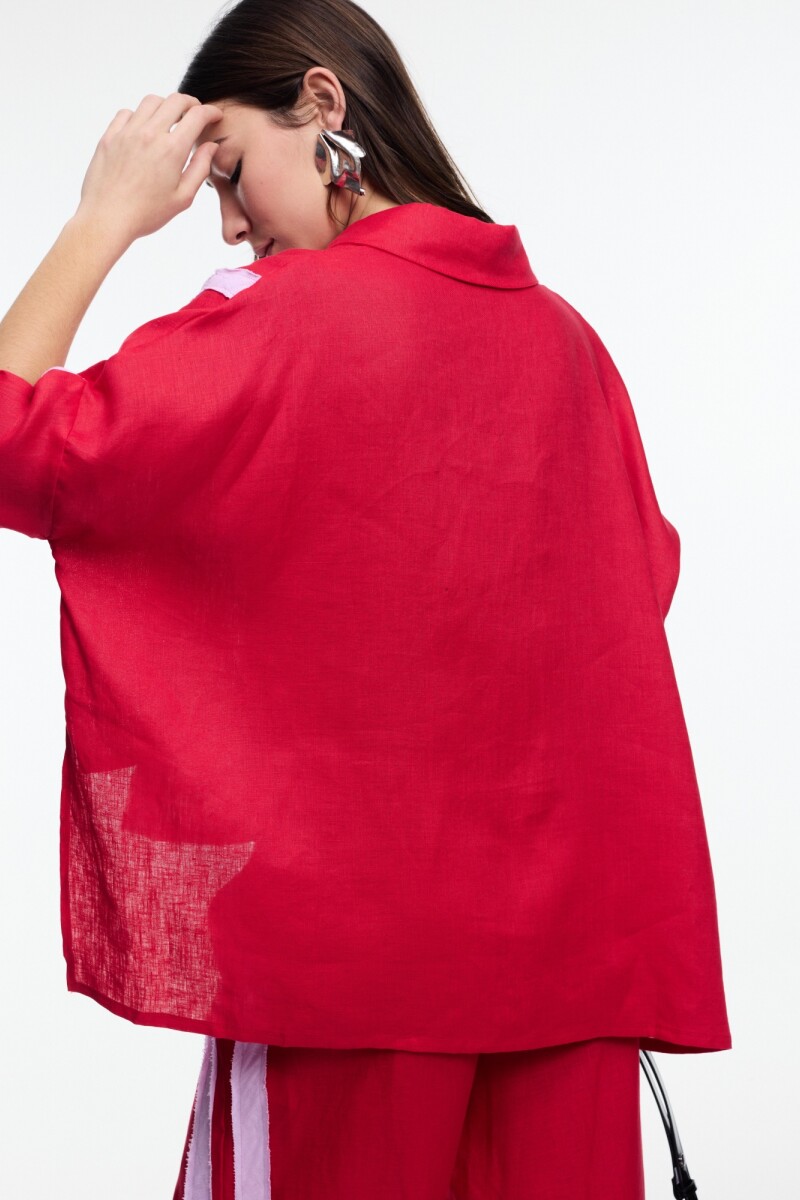 CAMISA TIRAS Rojo