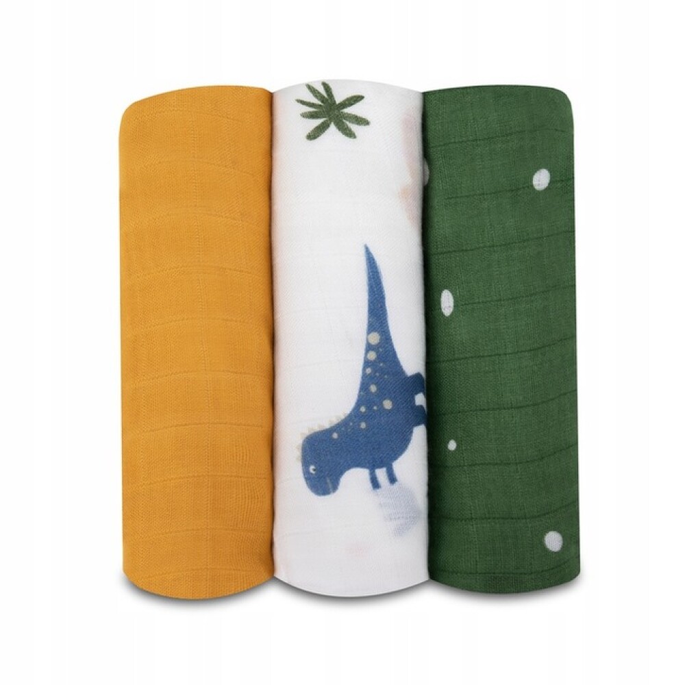 Set x3 muselinas sabanas Lionelo dino