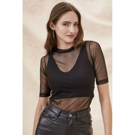 Polera Tul Negro