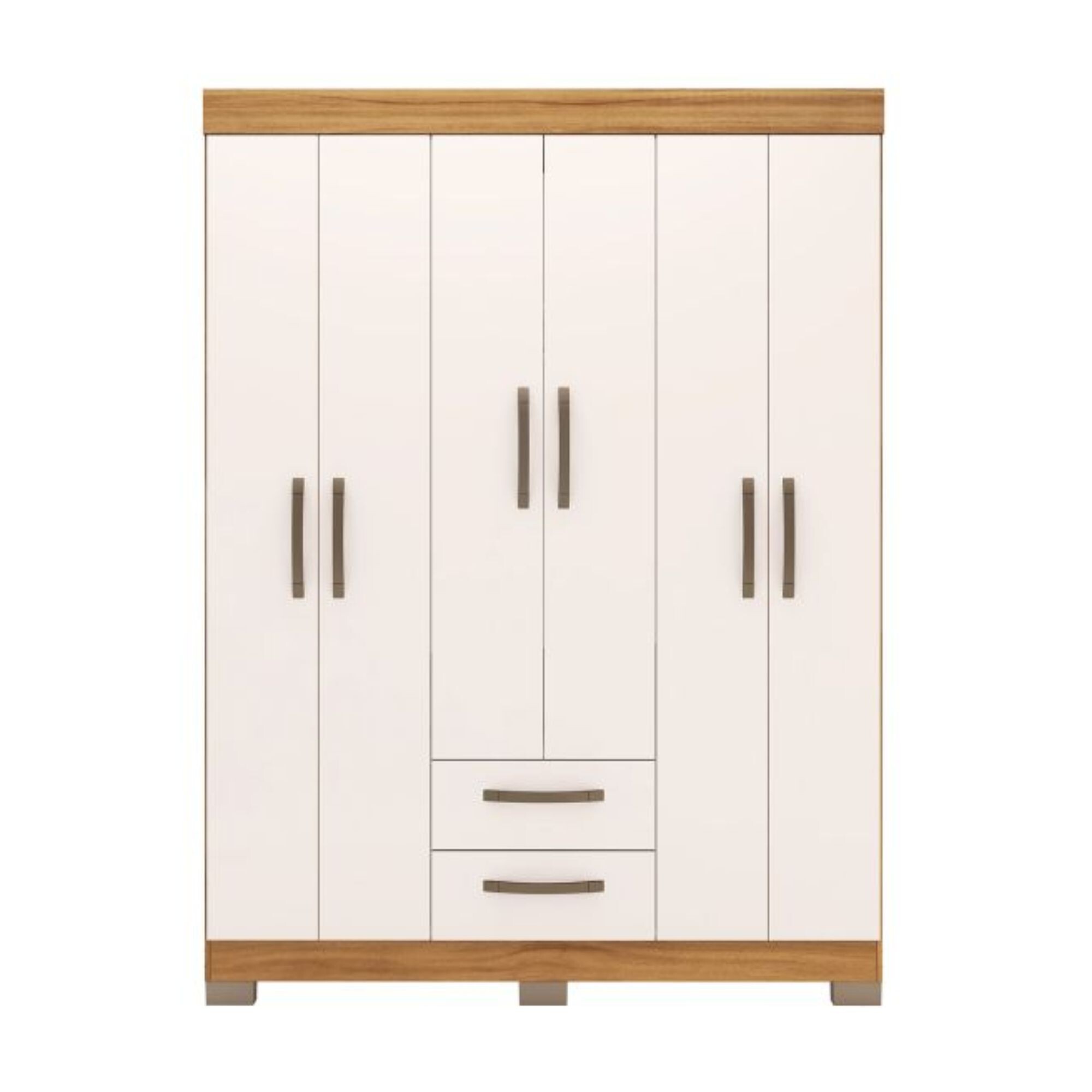 Ropero Abba 6 Puertas 2 Cajones NT6015 Freijo | Off White