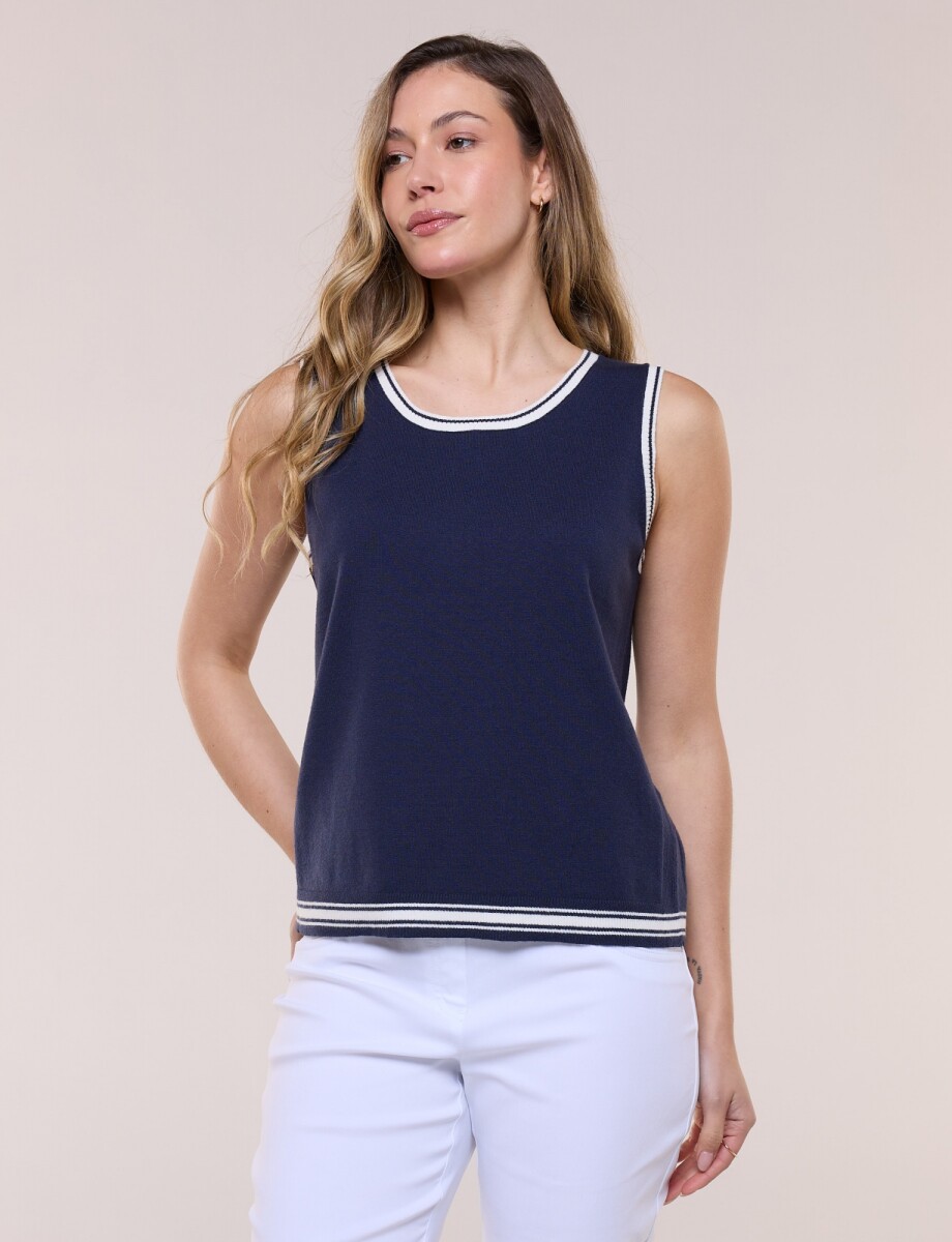 Musculosa Tejida - Azul 