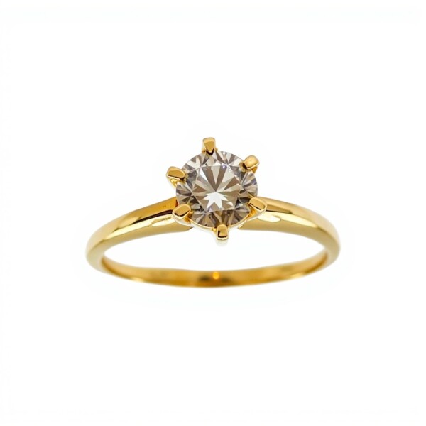 Anillo Solitario-Oro bajo-Piedra Zirconia-AN8071 conpiedra