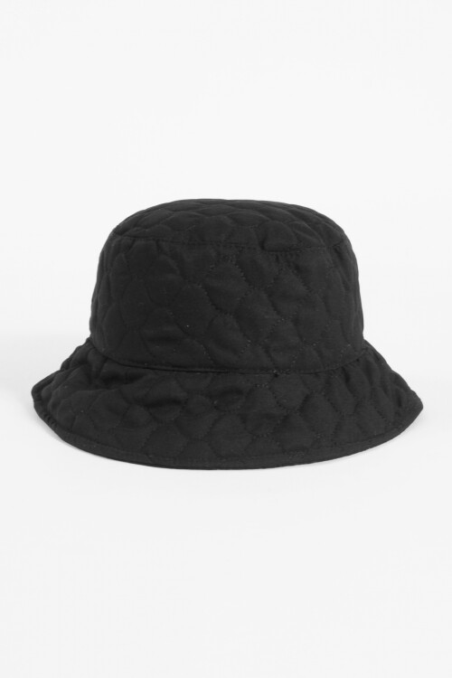 Gorro bucket capitoneado negro
