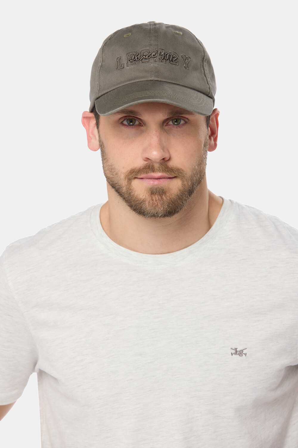 GORRO VISERA DE LONA BORDADO Verde