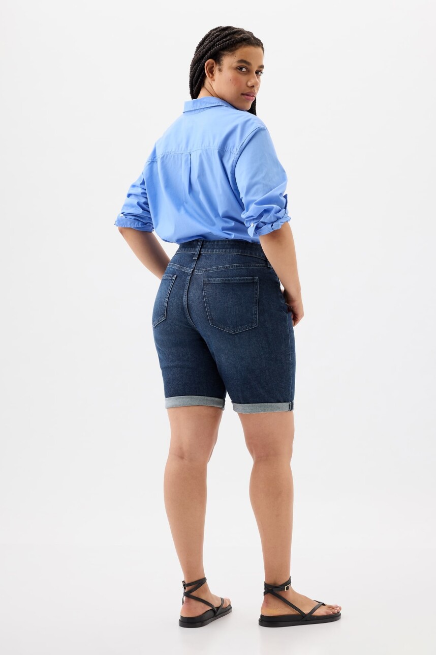 Bermuda Jean 5 Inch Mujer Dark Wash