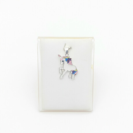 Dije de Plata 925 con esmalte Unicornio