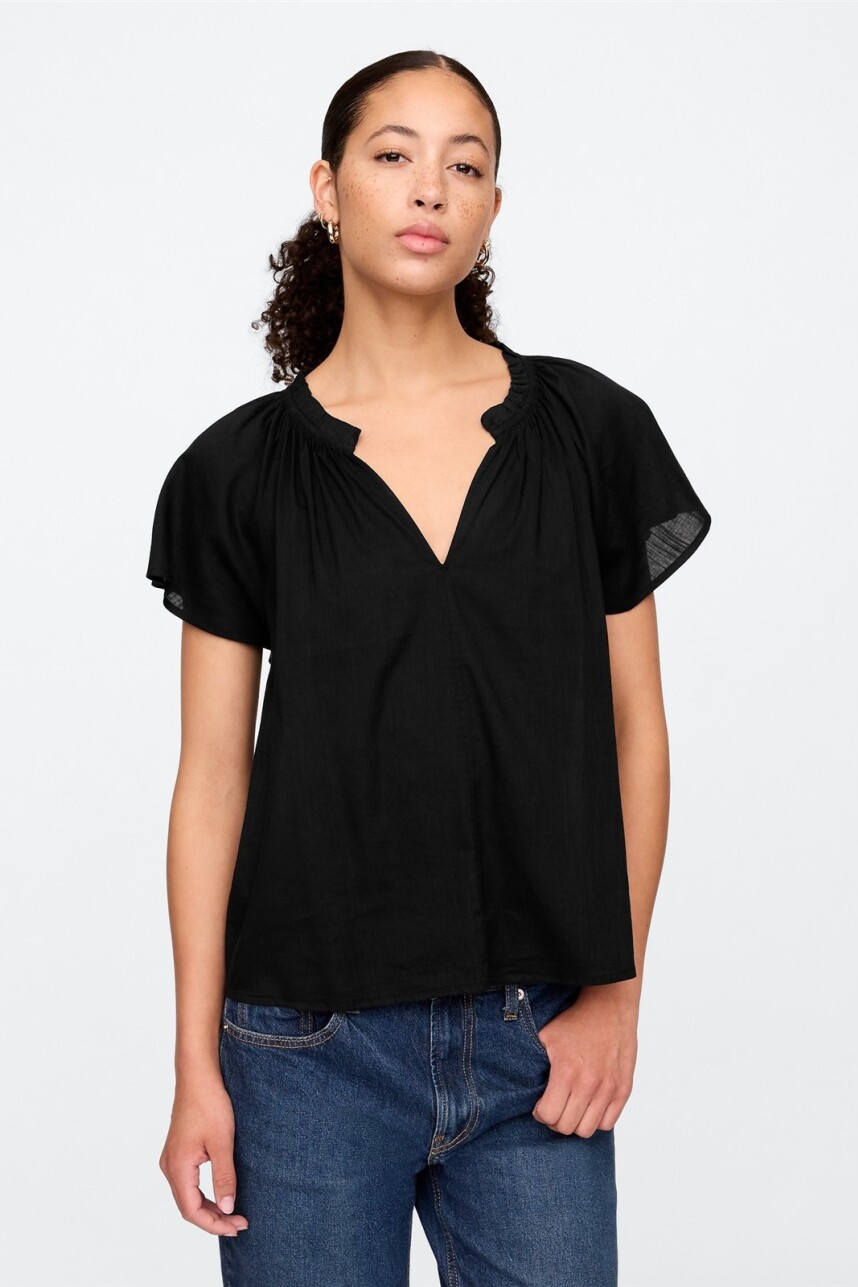 Blusa Manga Corta Mujer Black 1