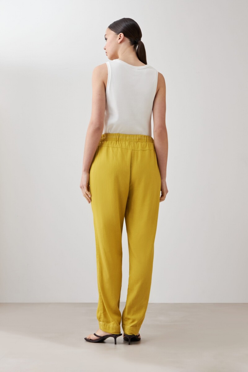 Pantalón pijama de lino pistacho
