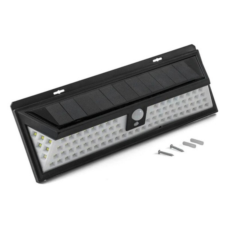 Foco exterior solar Led con sensor de movimiento Negro