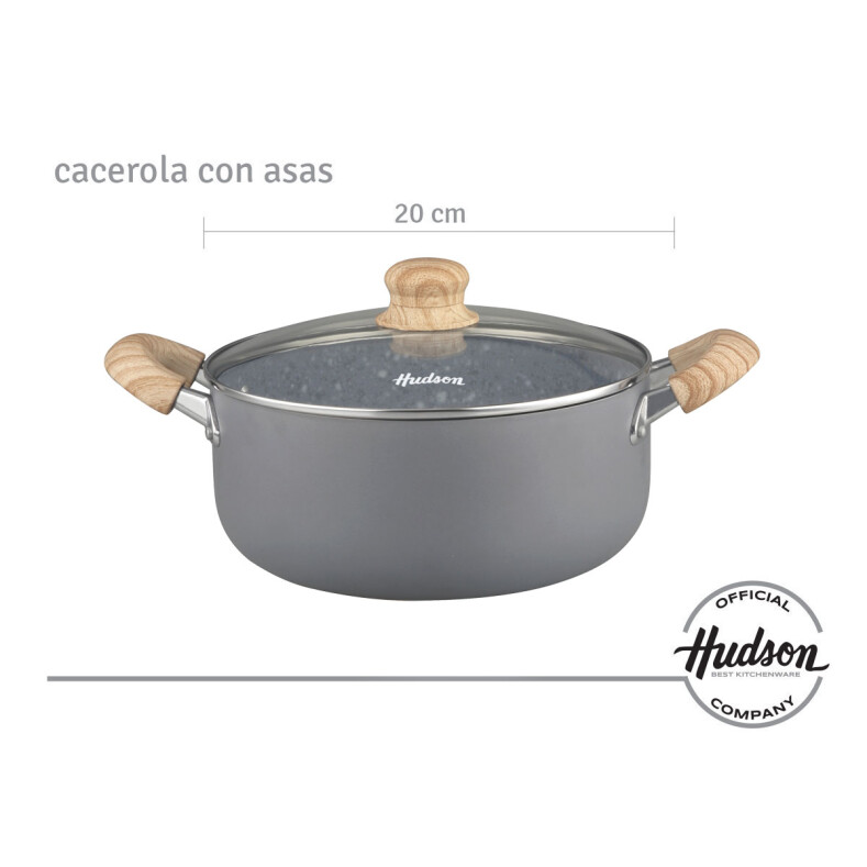 Cacerola Hudson De Aluminio C/antiadherente Granito 20