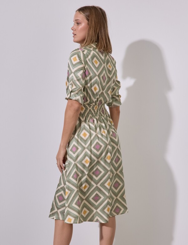 Vestido Printed MULTI/VERDE