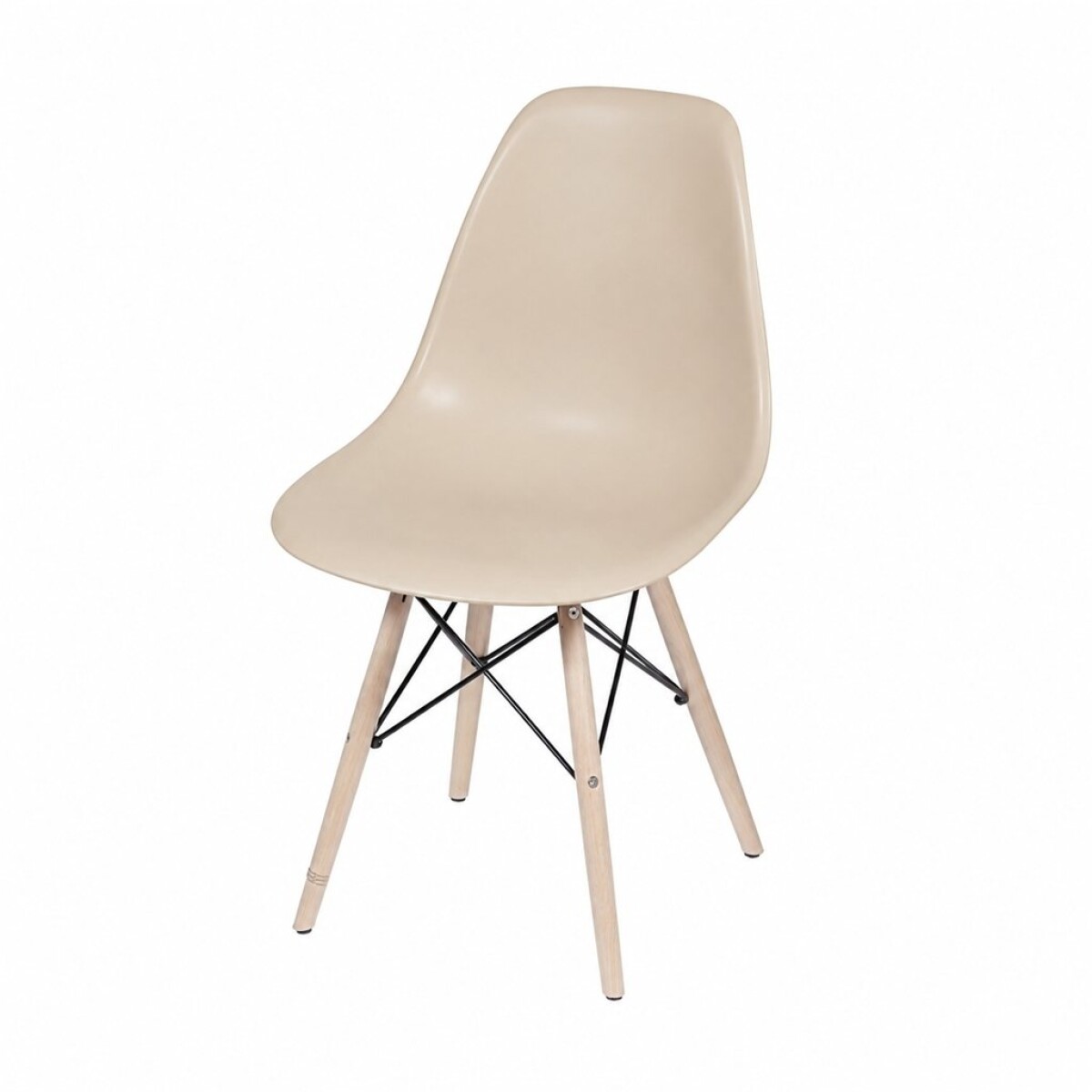 SILLA EAMES COMEDOR CON BASE EN MADERA BEIGE 