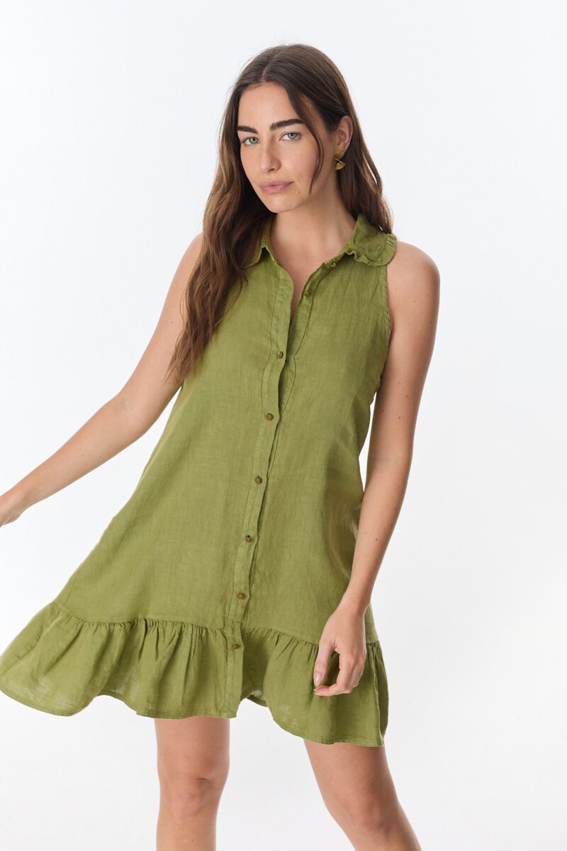 Vestido Lavanda Verde Militar