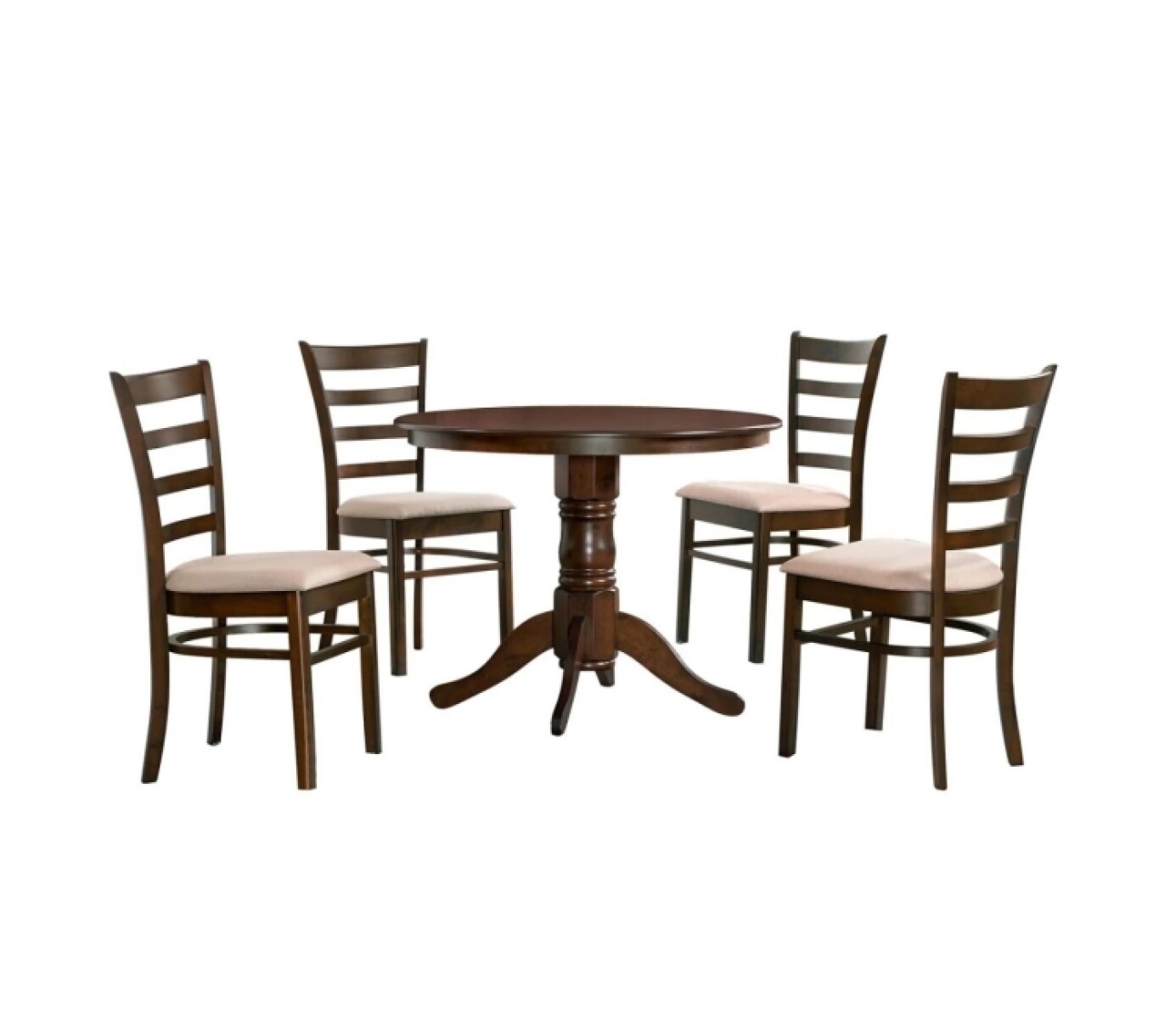 Juego Comedor 4 Sillas Redondo Coco (hv) 