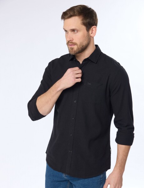 CAMISA DE LINO Negro