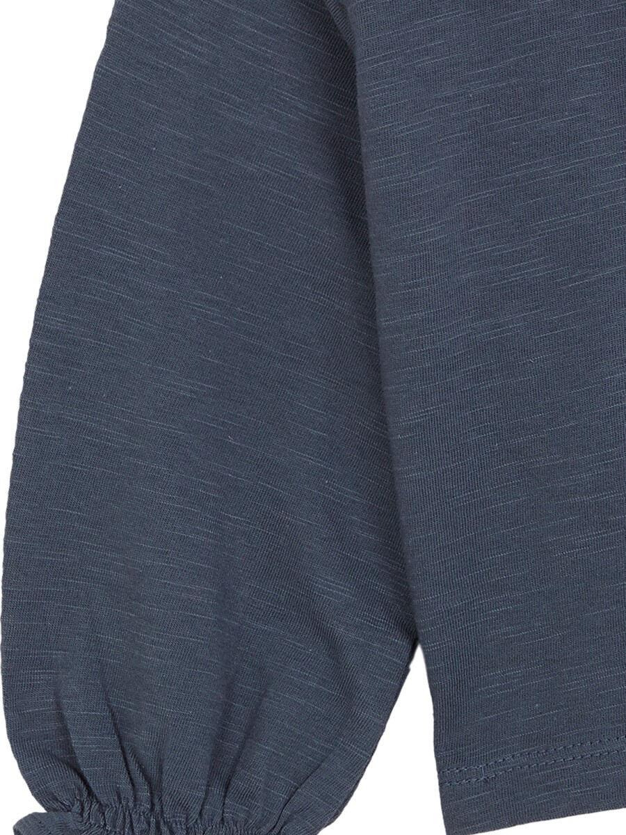 Camiseta Con Bordado Petroleo