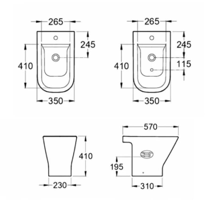Bidet The Gap Frontal Bidet The Gap Frontal