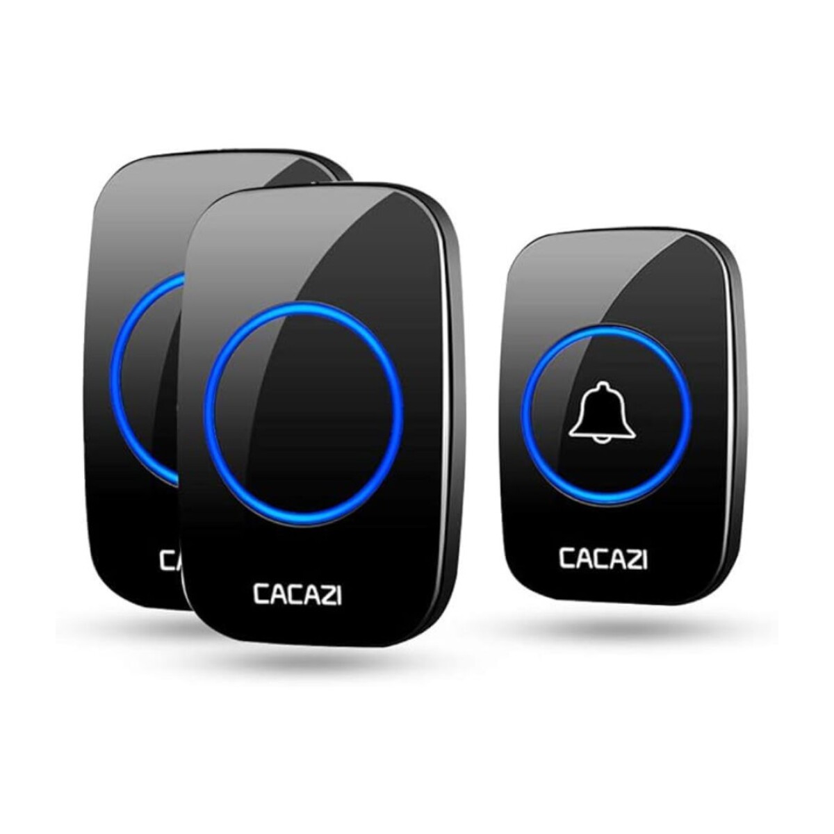 Timbre Inalámbrico Exterior Cacazi Doble Receptor Luz Led 