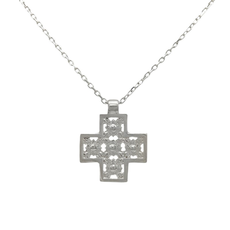 Dije Cruz Calada-Plata 925-Sin piedra-CP3147 sinpiedra
