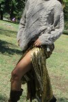 Godet Skirt Lentejuelas Dorado