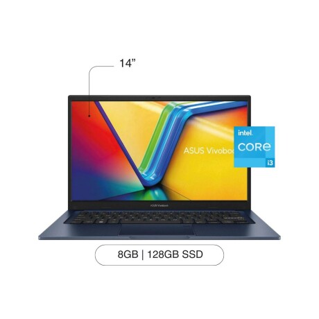 Notebook ASUS Vivobook X1404ZA 14' FHD 128GB / 8GB I3-1215U W11 Blue Notebook ASUS Vivobook X1404ZA 14' FHD 128GB / 8GB I3-1215U W11 Blue