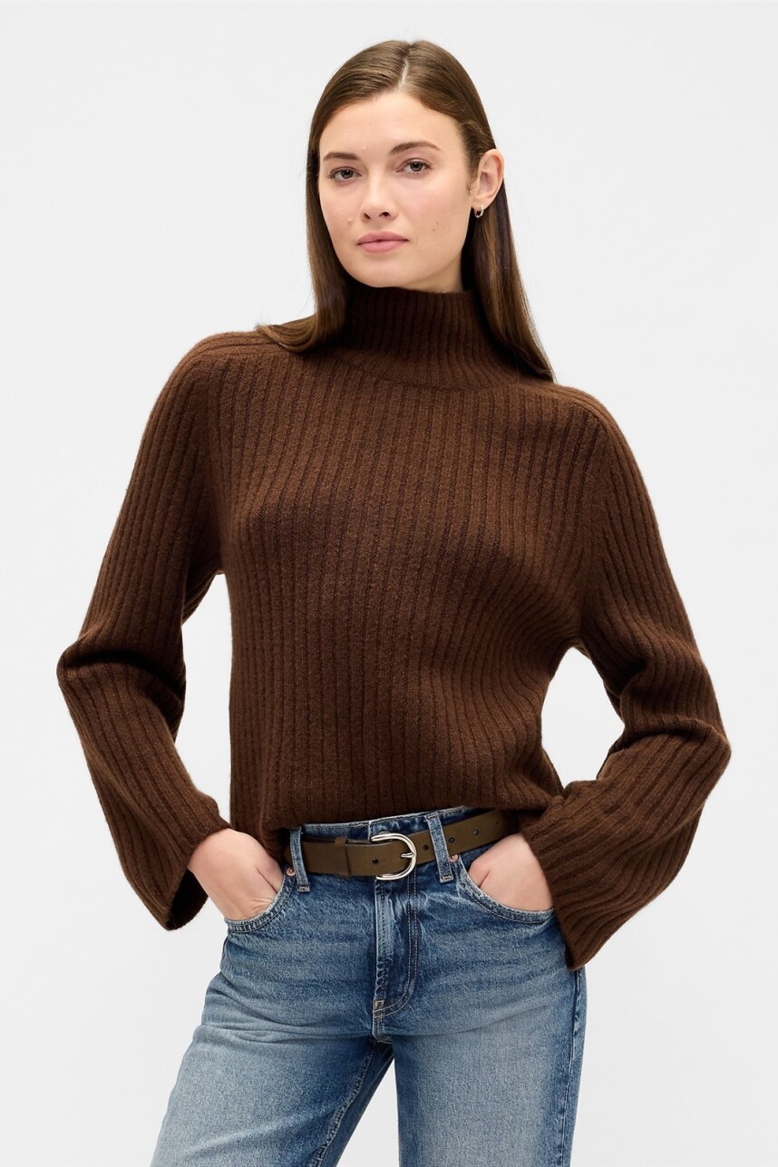 Buzo Polera Mujer Dark Brown 1