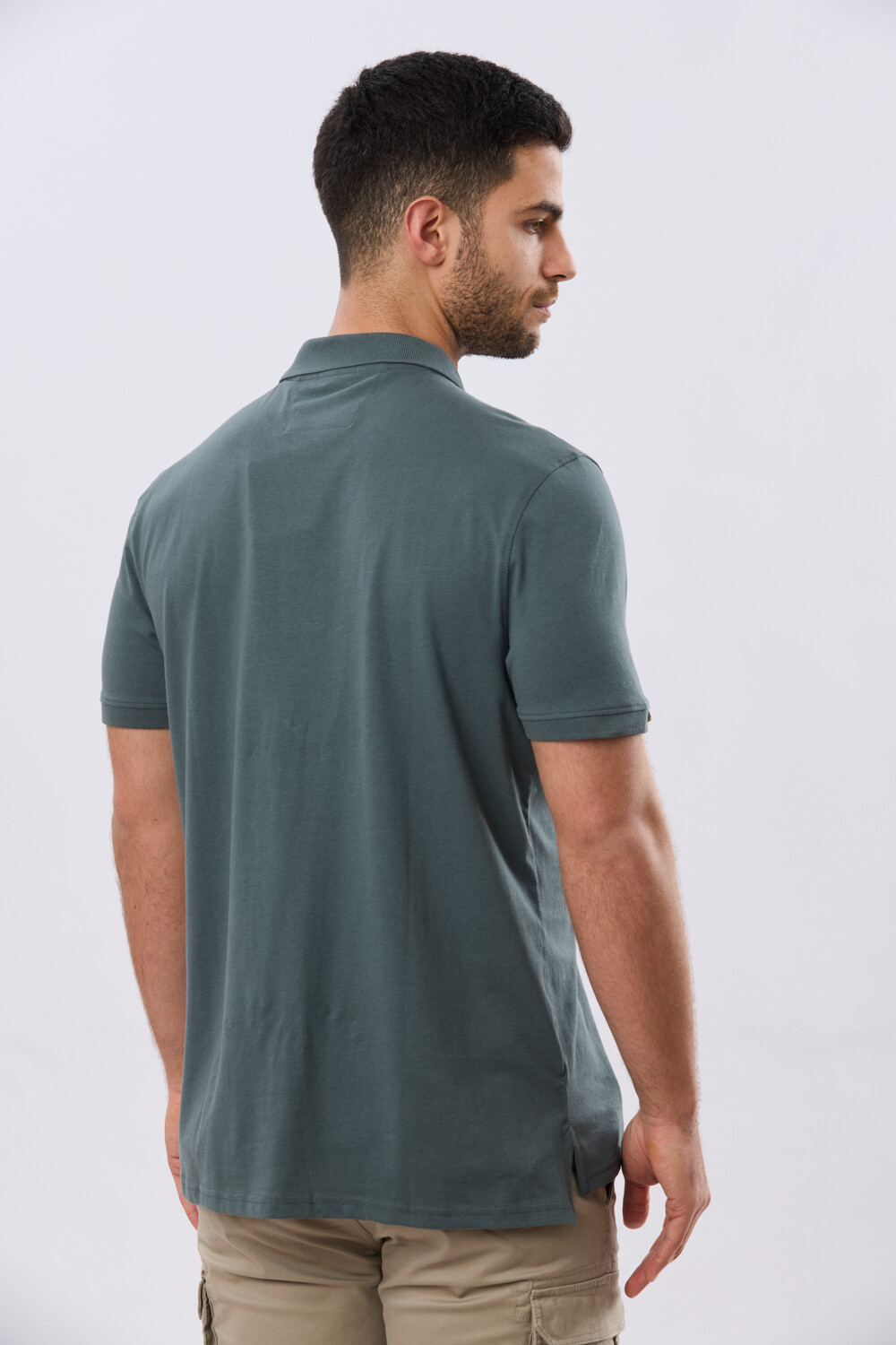 REMERA POLO LISA JERSEY Petroleo