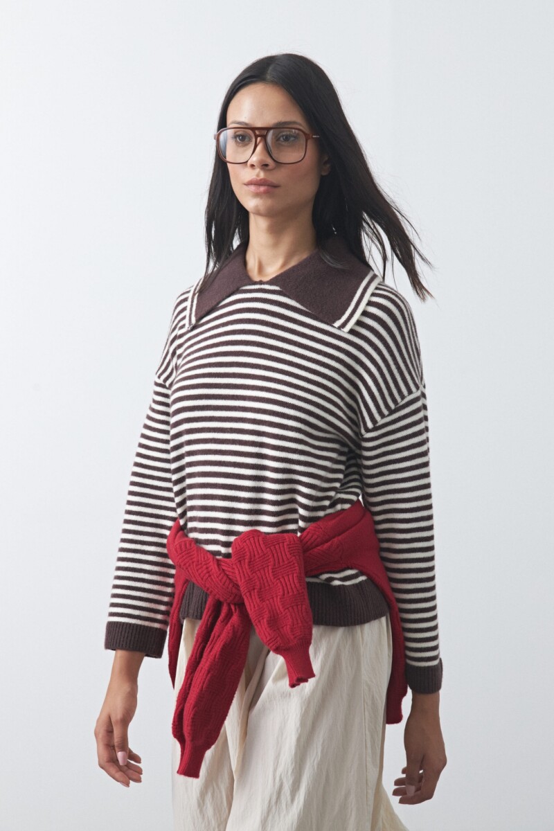 SWEATER <br /> TUMBES Marrón oscuro