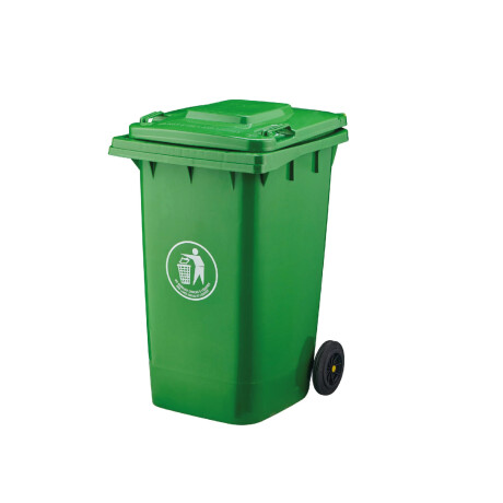 CONTENEDOR DE BASURA 120 LITROS Contenedor de Basura con Ruedas 120 Litros Verde
