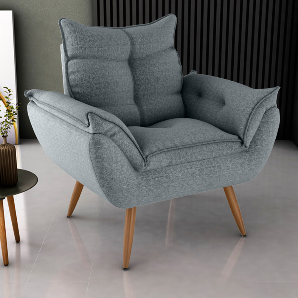Sillón 1 cuerpo Poltrona Turin Gris