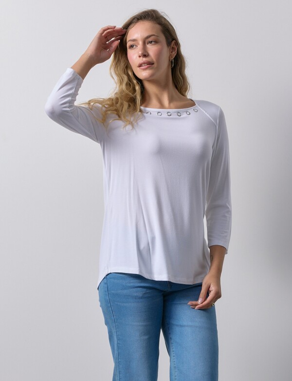 Remera Aros Metal BLANCO