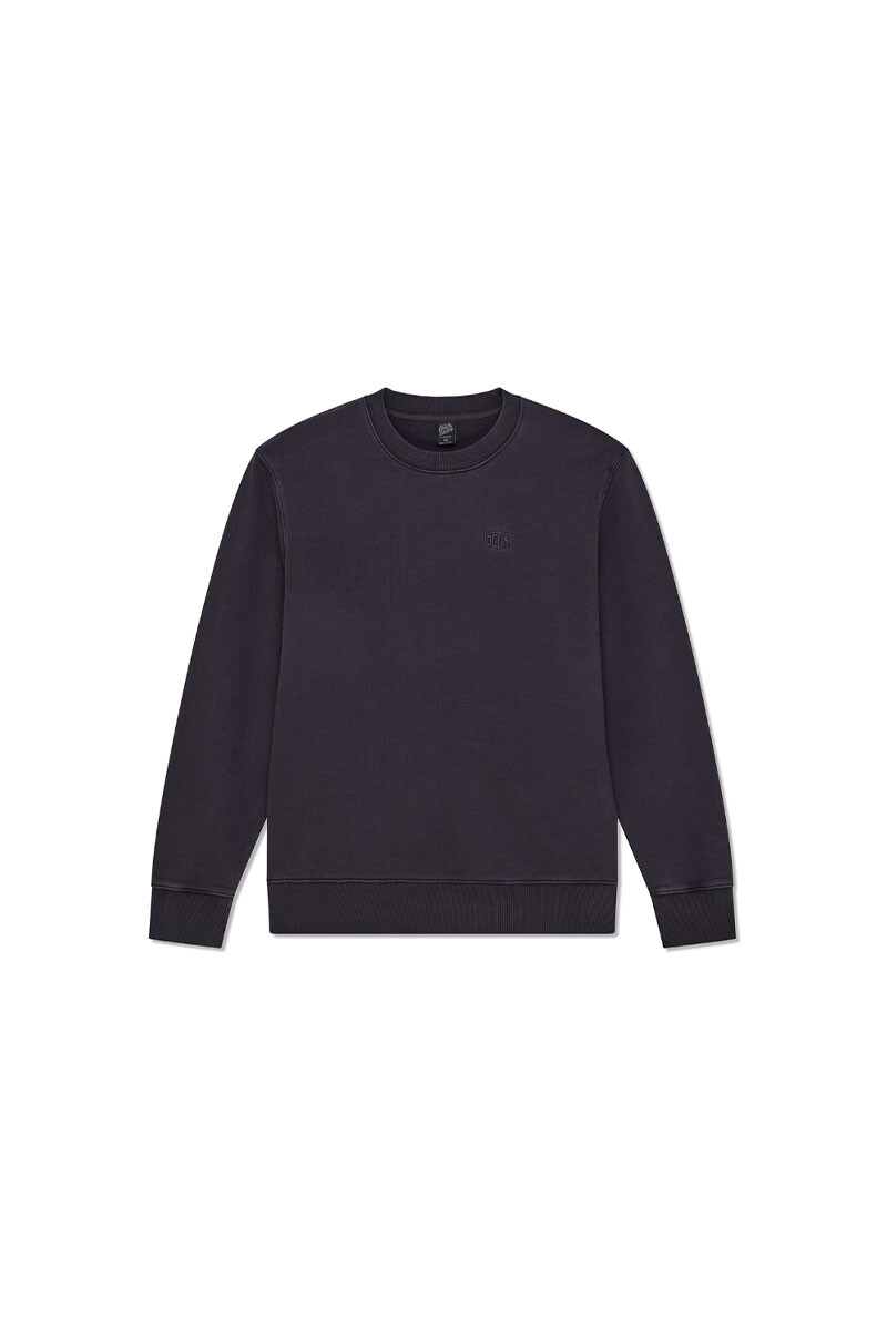 Shield Garment Dyed Crew Negro