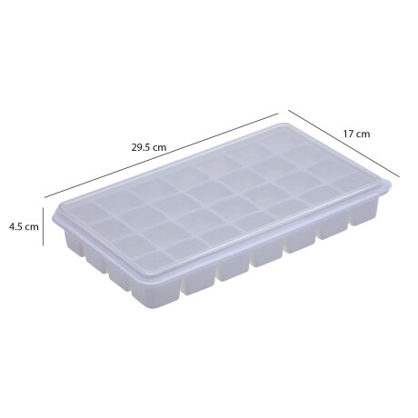 Cubetera Plástica con Tapa 28 Cubos Hielo Big Plus Paramount Blanco