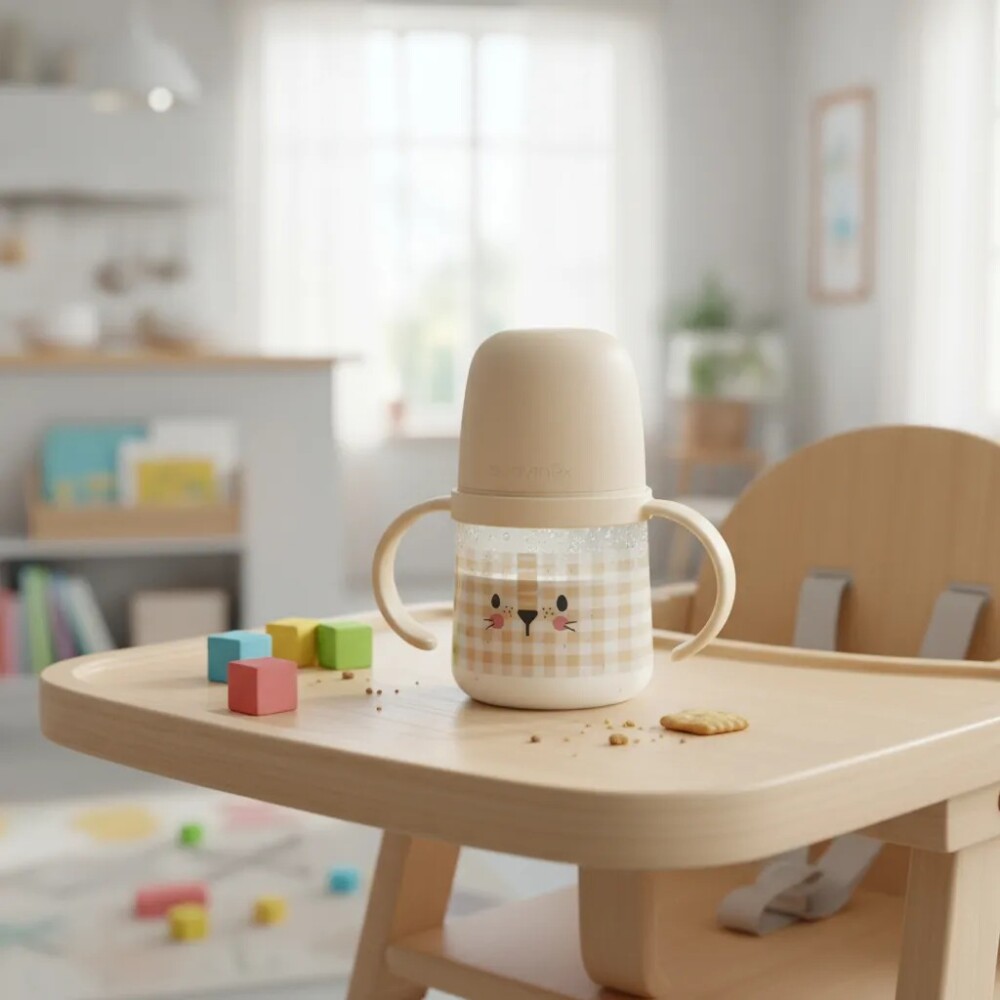 Vaso First Bottle SX PRO 6m+ SUAVINEX cuadrille beige