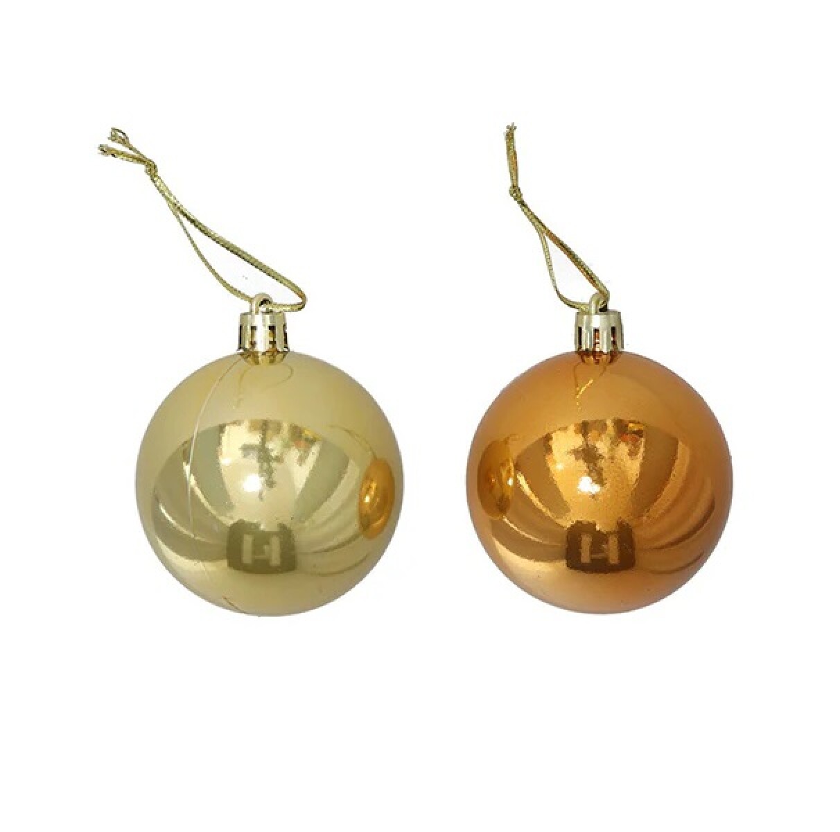 Esferas de Navidad Dorado Mirror 6 cm – Pack x12 