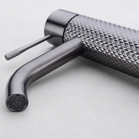 GRIFERIA LAVATORIO ALTO GRIS GRAFITO LINEA SIGNATURE GRAFITO-GUNMETAL