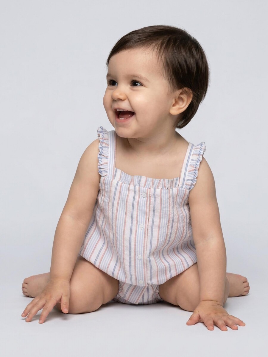 Pijama Estampado Rayas Piedra