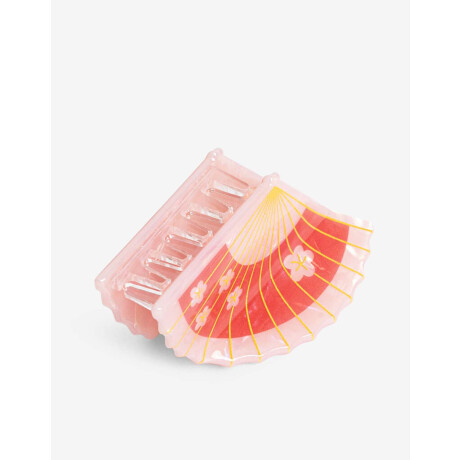 Broche Acrílico De Abanico Rosa pastel