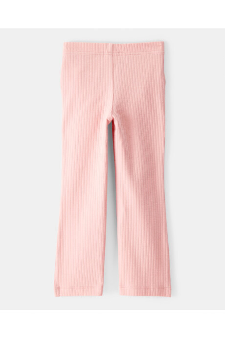 Calza acampanada de algodón acanalado, rosada Sin color