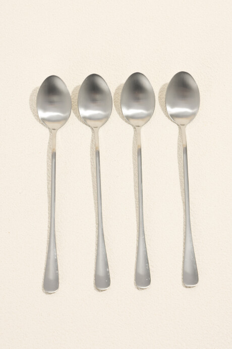 Cuchara Mango Largo Olivo Set 4 Un. Pla Color Unico