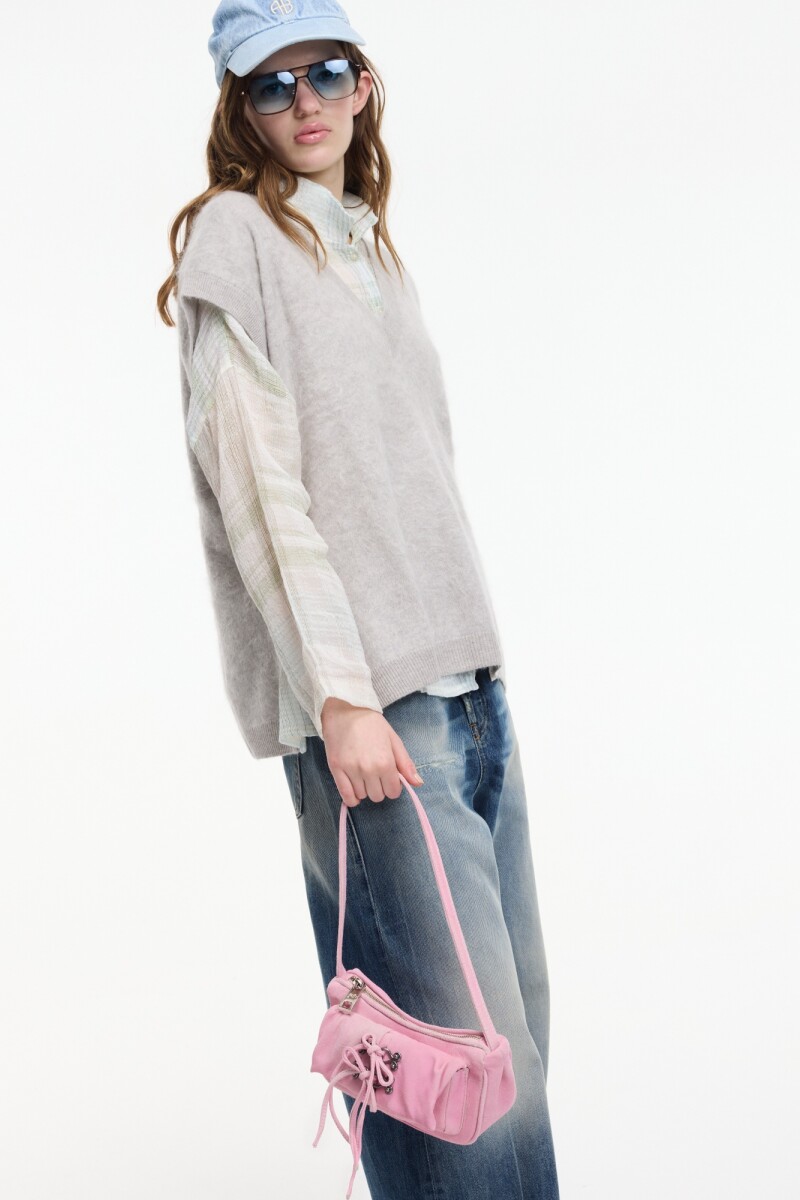 SWEATER SIN MANGAS Gris