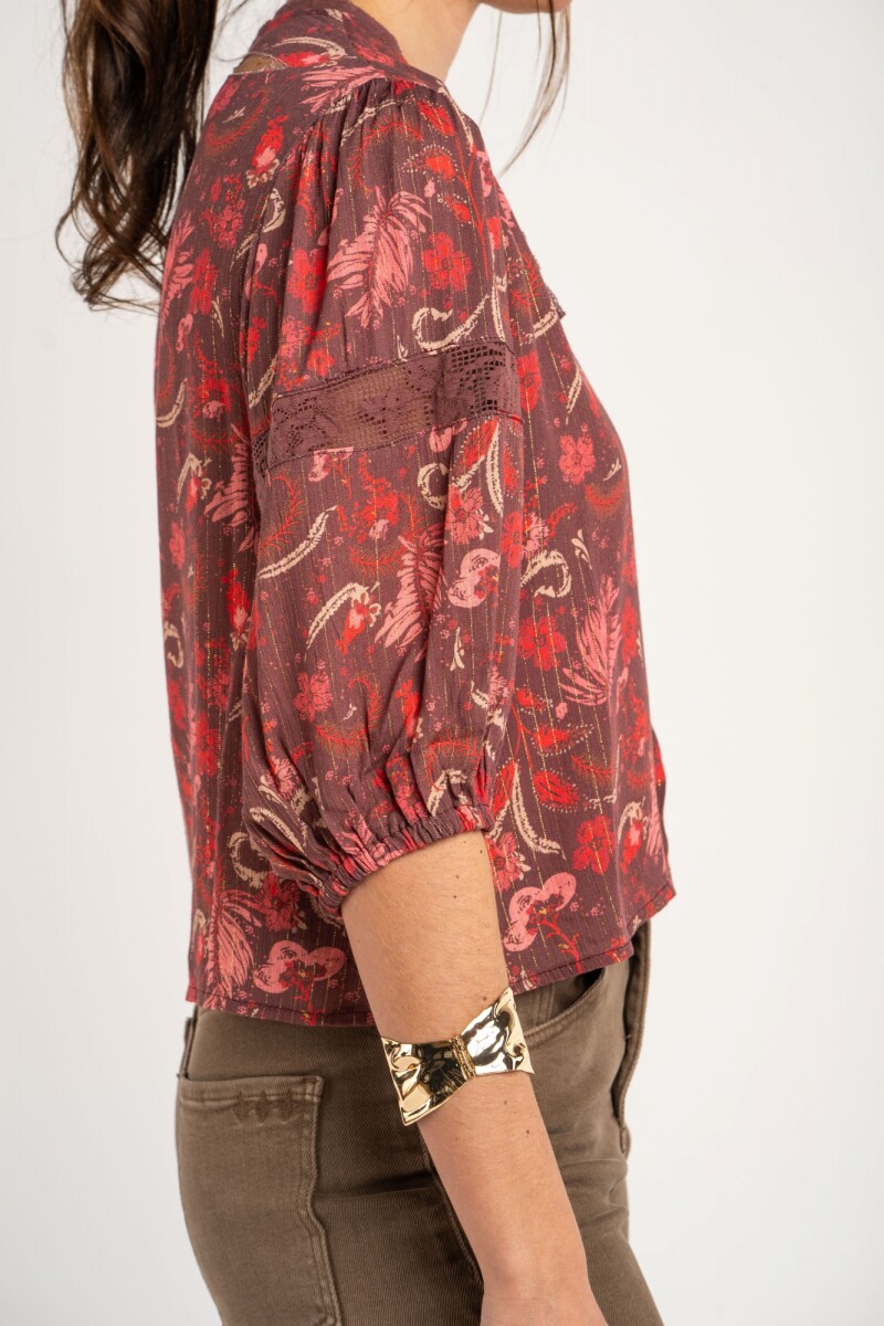 Blusa Estampada Manga Larga Print