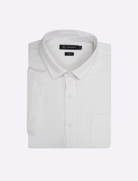 Camisa m/c lino blanco