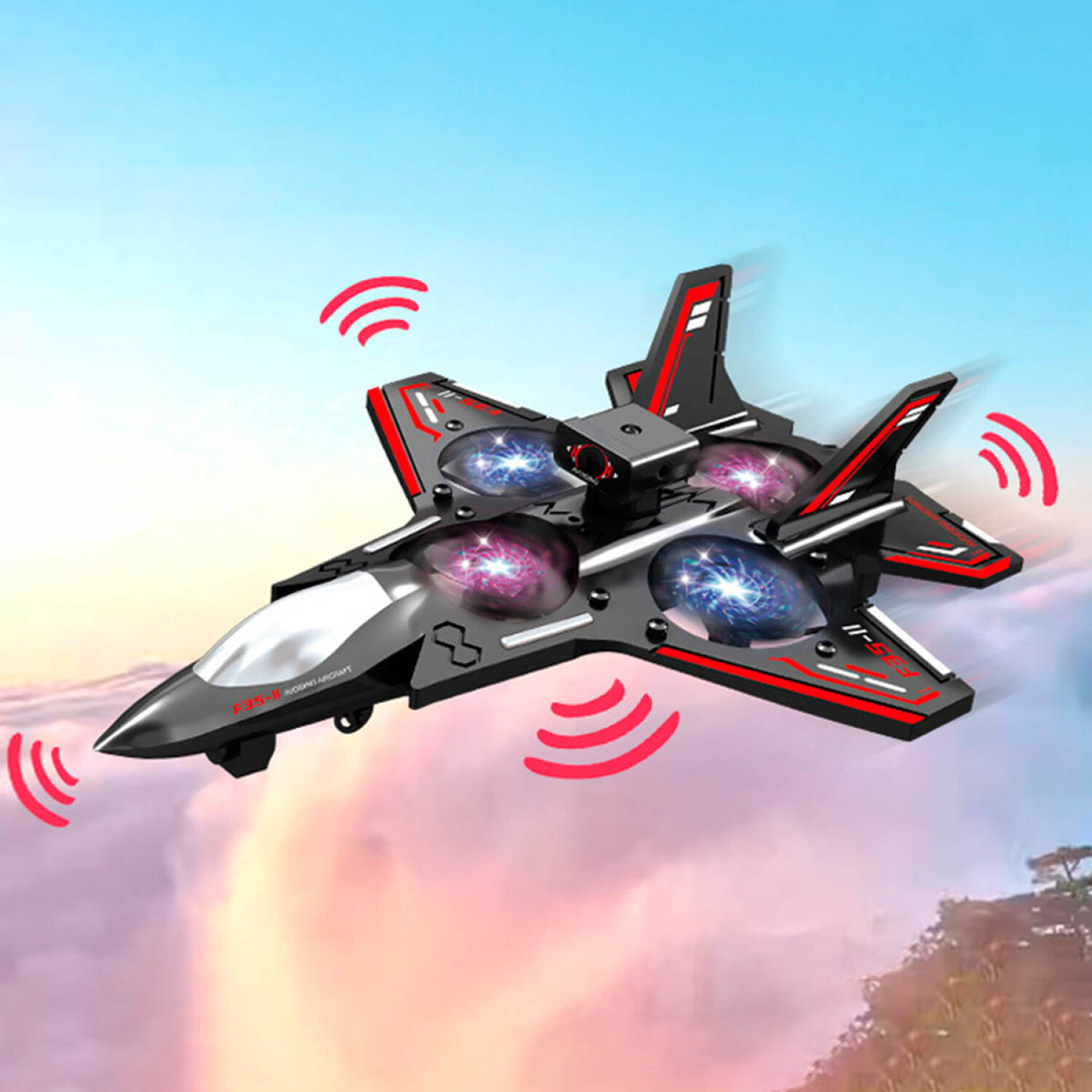 Avión Drone Jet Combate C/remoto Cámara Y 360° Luces — El Rey del  entretenimiento