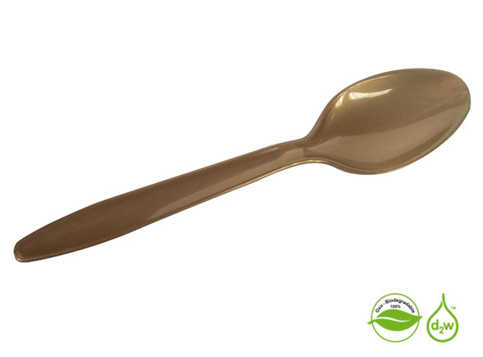 Cuchara Biodegradable x10 Unidades - Dorado 