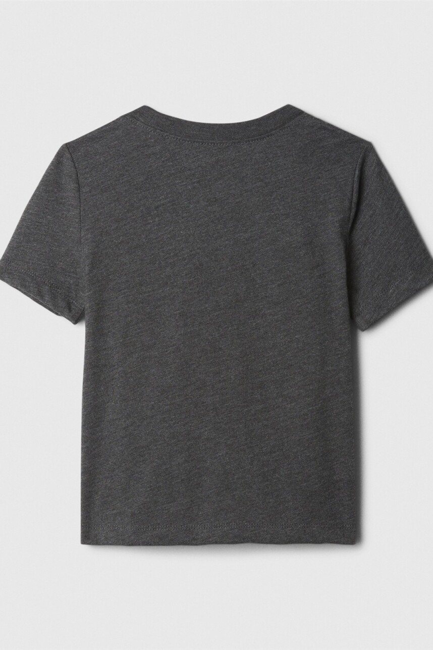 Remera Logo Gap Manga Corta Toddler Niño B85 Charcoal Hthr Grey