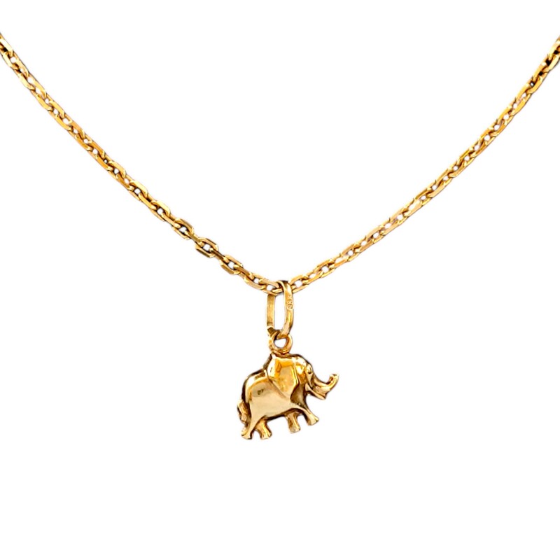 Dije Elefante-Oro bajo-Sin piedra-CP8507 sinpiedra