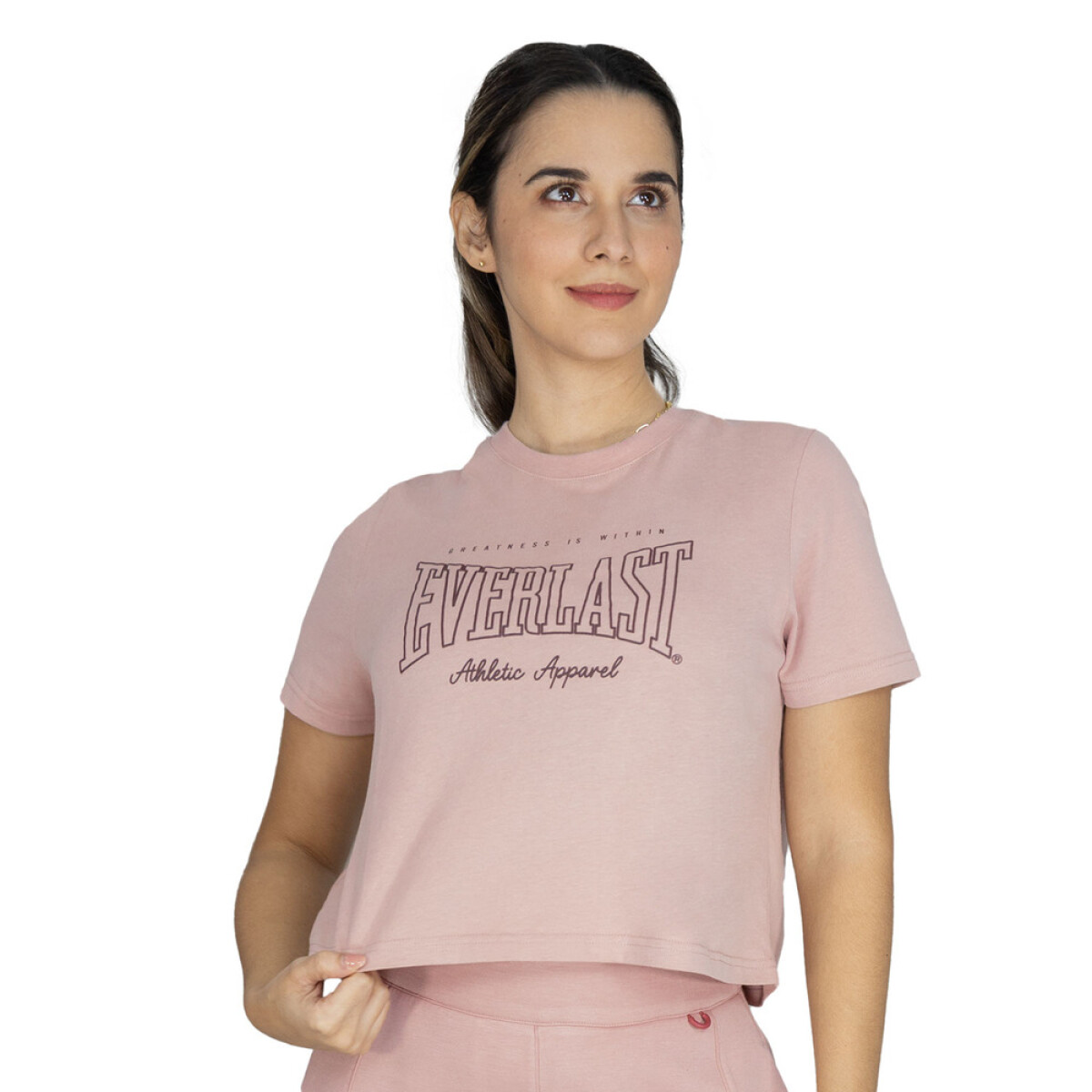 CROP TOP FEM EVELAST GREATNESS PK W6 - ROSA/GRAFITO 