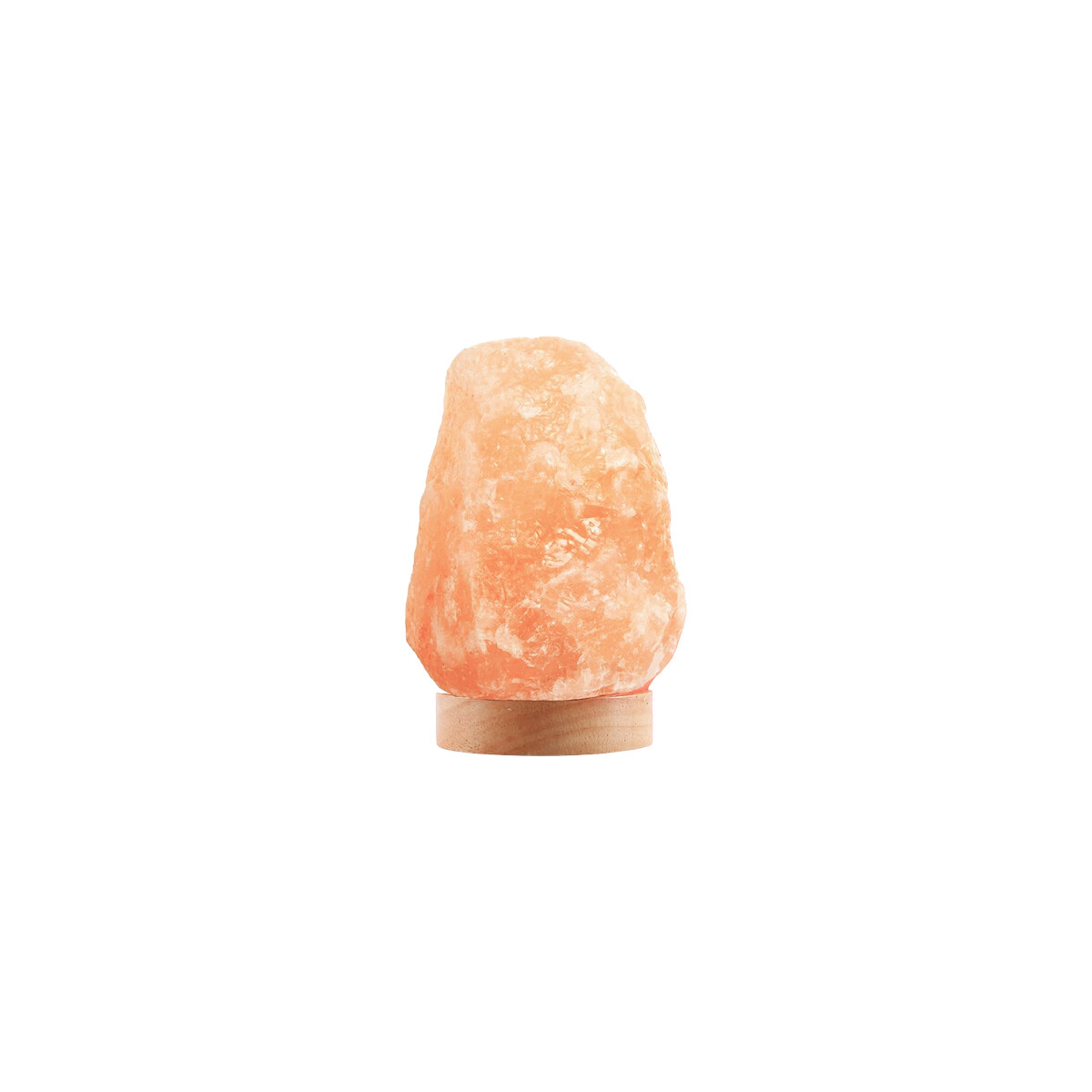 Lampara de sal del Himalaya base madera 500g 