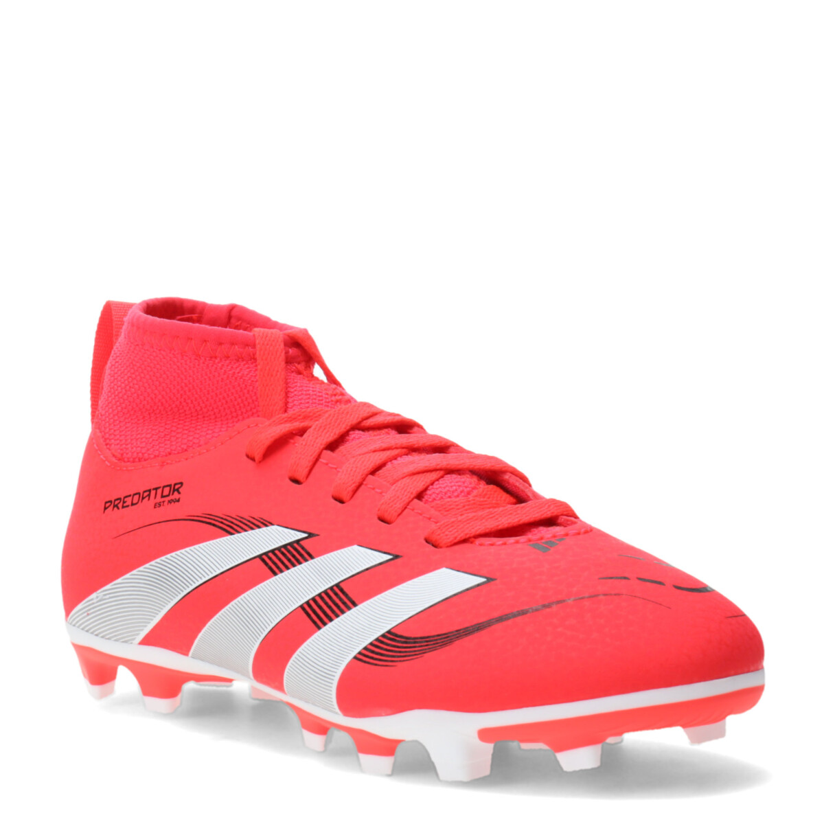 Championes de Fútbol 11 Infantiles Adidas Predator Club Sock - Rojo - Blanco - Negro 